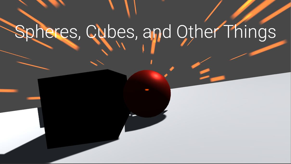 The cover art for "Spheres, Cubes, and Other Things".